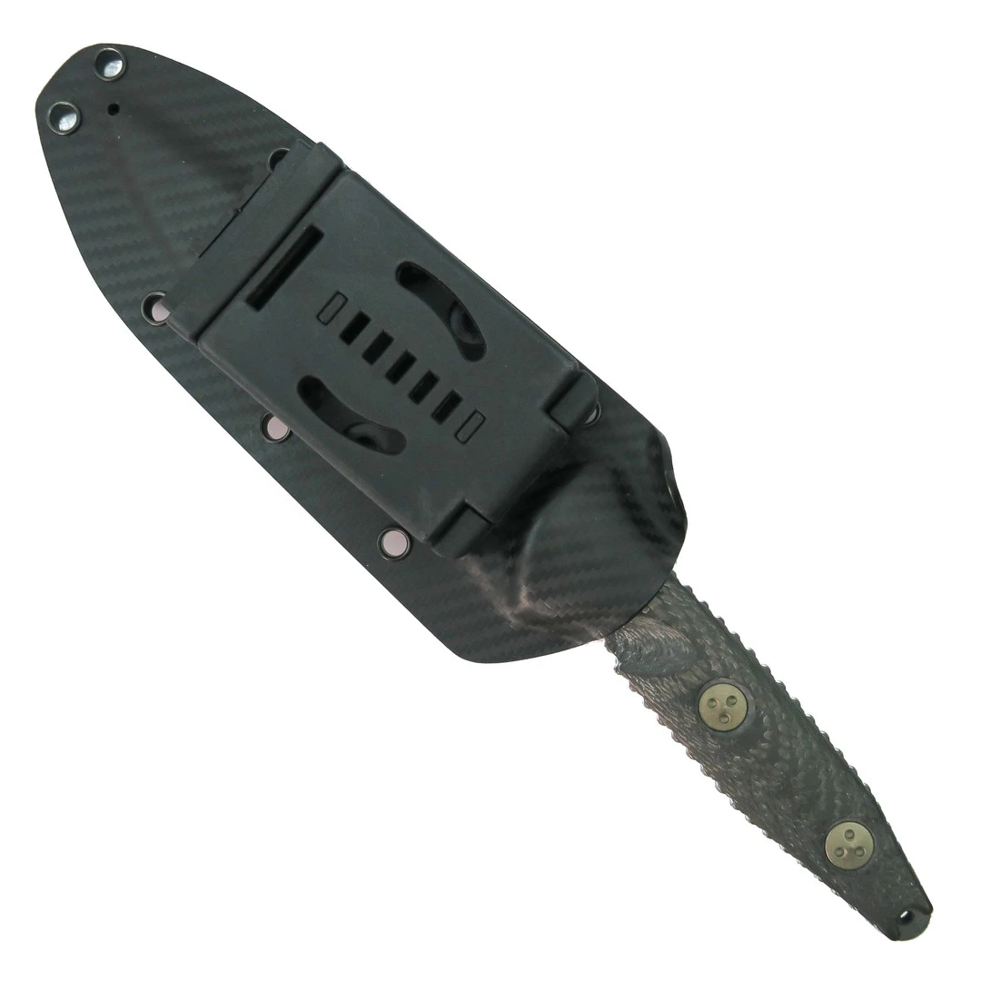 Microtech Signature Series Socom Alpha S/E Carbon Fiber Fixed Blade Knife, DLC Black Blade 4 Microtech Signature Series Socom Alpha S/E Carbon Fiber Fixed Blade Knife, DLC Black Blade - Image 2