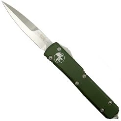 Microtech 120-10CCOD OD Green Contoured Ultratech Bayonet OTF Auto Knife, Stonewash Blade
