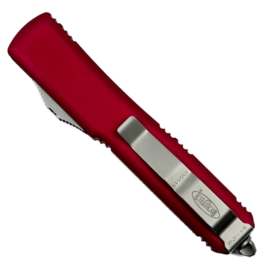 Microtech Red Ultratech Dagger OTF Auto Knife, Stonewash Blade 4 Microtech Red Ultratech Dagger OTF Auto Knife, Stonewash Blade - Image 2