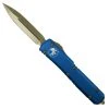 Microtech Blue Ultratech OTF Auto Knife, Bronzed Dagger Blade -Zero Tolerance Shop MT122 13BL 1 83909.1649789623