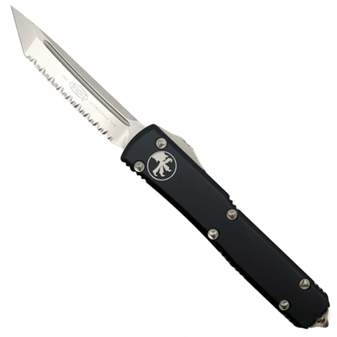 Microtech 123-12 Contoured Ultratech T/E OTF Auto Knife, Full Serrated Stonewash Blade 3 Microtech 123-12 Contoured Ultratech T/E OTF Auto Knife, Full Serrated Stonewash Blade