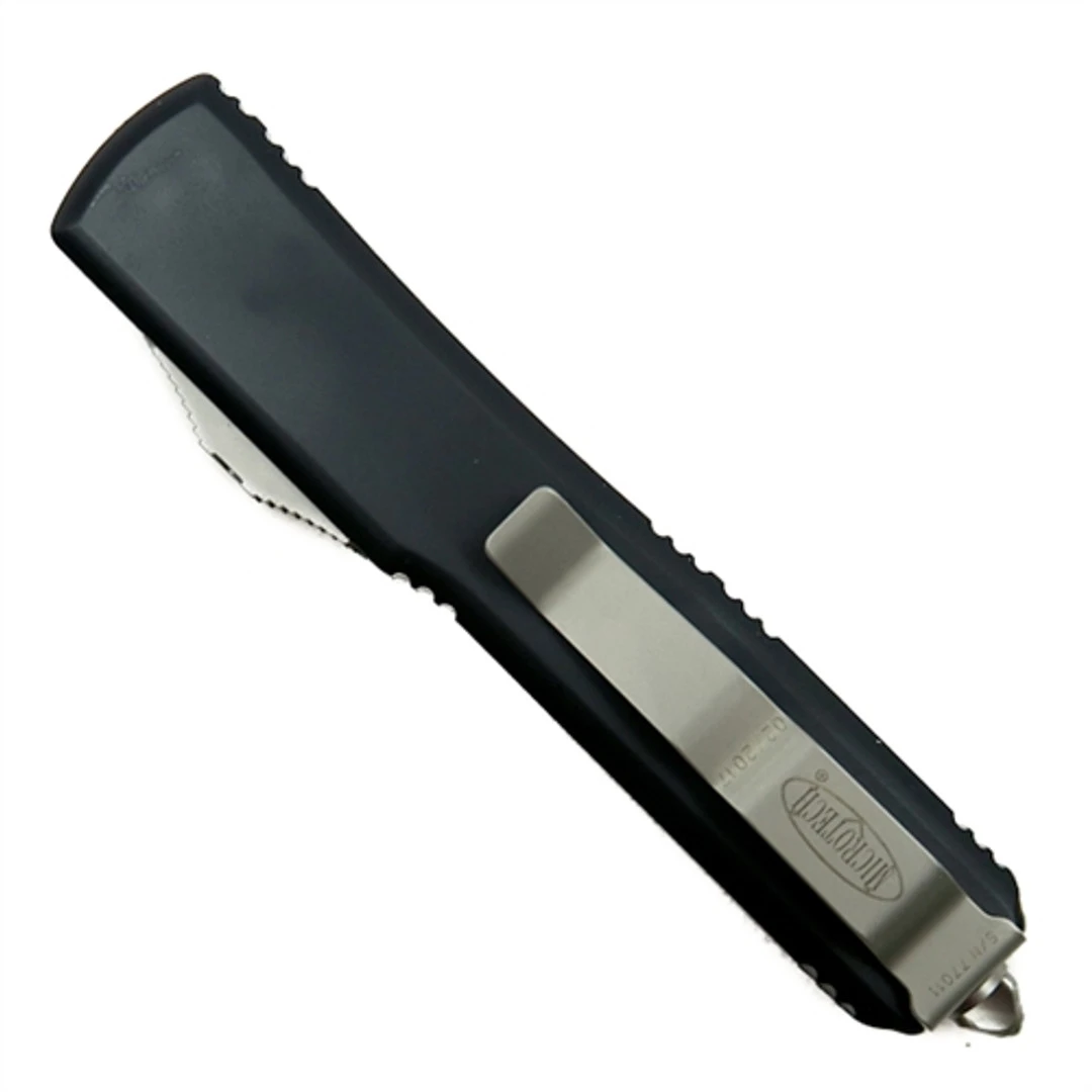 Microtech 123-12 Contoured Ultratech T/E OTF Auto Knife, Full Serrated Stonewash Blade 4 Microtech 123-12 Contoured Ultratech T/E OTF Auto Knife, Full Serrated Stonewash Blade - Image 2