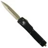 Microtech Black UTX-70 OTF Auto Knife, Bronze Dagger Blade -Zero Tolerance Shop MT147 13 1 41322.1667470898