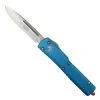 Microtech Turquoise Contoured UTX-70 OTF Auto Knife, Satin Drop Blade