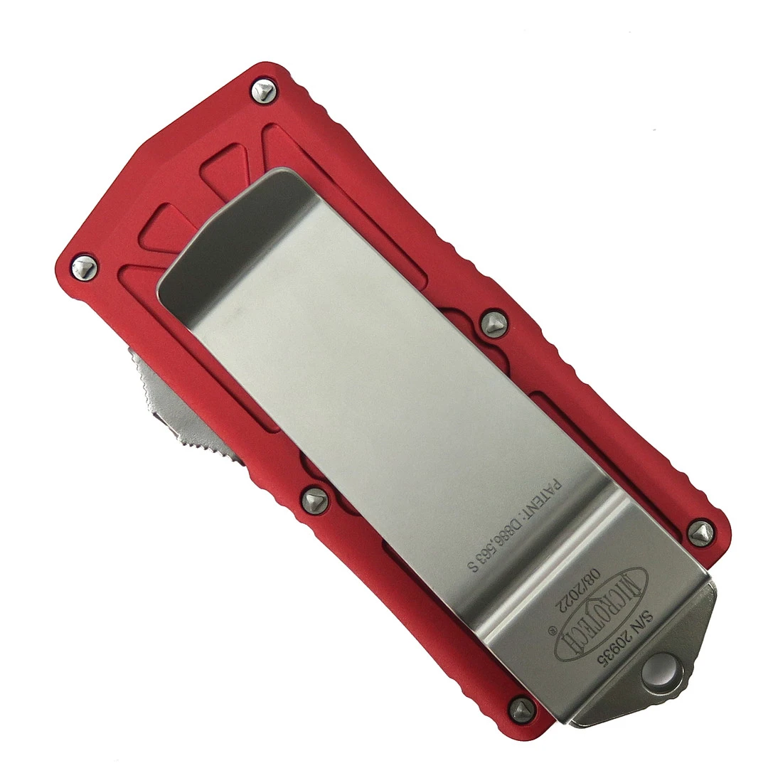 Microtech Red Exocet OTF Auto Knife, Stonewash Blade 4 Microtech Red Exocet OTF Auto Knife, Stonewash Blade - Image 2