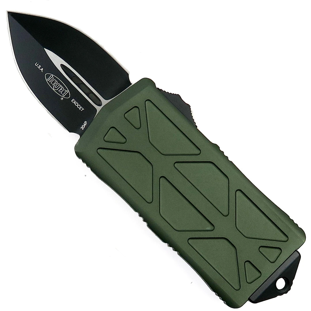 Microtech OD Green Exocet OTF Auto Knife, Black Blade 3 Microtech OD Green Exocet OTF Auto Knife, Black Blade