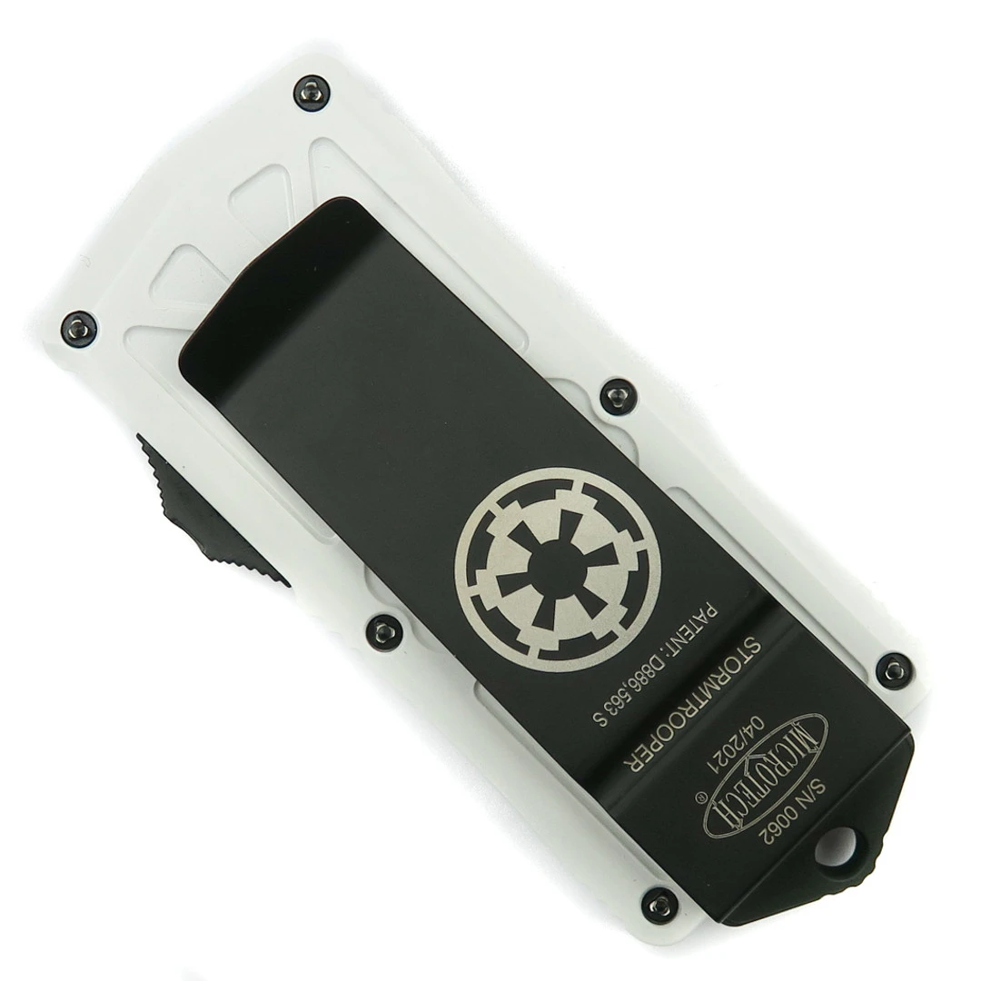 Microtech Storm Trooper Exocet OTF Auto Knife, Dagger White Blade 6 Microtech Storm Trooper Exocet OTF Auto Knife, Dagger White Blade - Image 4