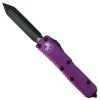 Microtech Violet UTX-85 Spartan OTF Auto Knife, Black Blade -Zero Tolerance Shop MT230 1VI 1 76093.1668445868