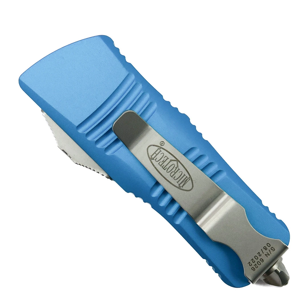 Microtech Turquoise Mini Troodon CA Legal OTF Auto Knife, Dagger Stonewash Blade 4 Microtech Turquoise Mini Troodon CA Legal OTF Auto Knife, Dagger Stonewash Blade - Image 2
