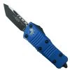 Microtech Blue Mini Troodon CA Legal OTF Auto Knife, Black Tanto Blade -Zero Tolerance Shop MT240 1BL 1 23460.1670360620
