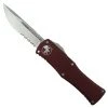 Microtech Merlot Hera OTF Knife, Stonewash Part Serrated Blade -Zero Tolerance Shop MT702 11MR 1 58324.1676130887