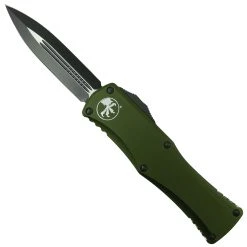 Microtech OD Green Hera OTF Knife, DLC Black Dagger Blade