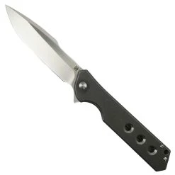 Olamic Cutlery Kinetic Mist Ti Rainmaker Flipper Knife, Satin Harpoon Blade