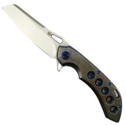 Olamic Cutlery Neontropic Holes 247 Knife, Satin Sheepscliffe Blade