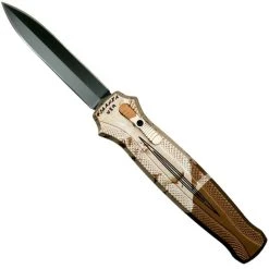 Piranha Knife Company Piranha P-20CT Desert Camo Rated-XDE OTF Auto Knife, 154CM Black Blade