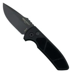 Pro-Tech Knives Pro-Tech Textured SBR Auto Knife, Black Blade