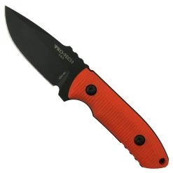 Pro-Tech Knives Pro-Tech Orange G10 SBR Fixed Blade Knife, Black S35-VN Blade