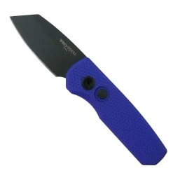 Pro-Tech Knives Pro-Tech Textured Purple Runt 5 Auto Knife, Reverse Tanto Black Magnacut Blade