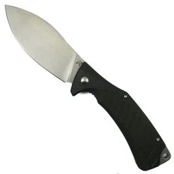 REVO Ness Liner Lock Carbon Fiber Flipper Knife, D2 Stonewash Blade
