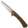 REVO Warden Coyote Brown G-10 Spring Assist Knife, Stonewash Tanto Blade