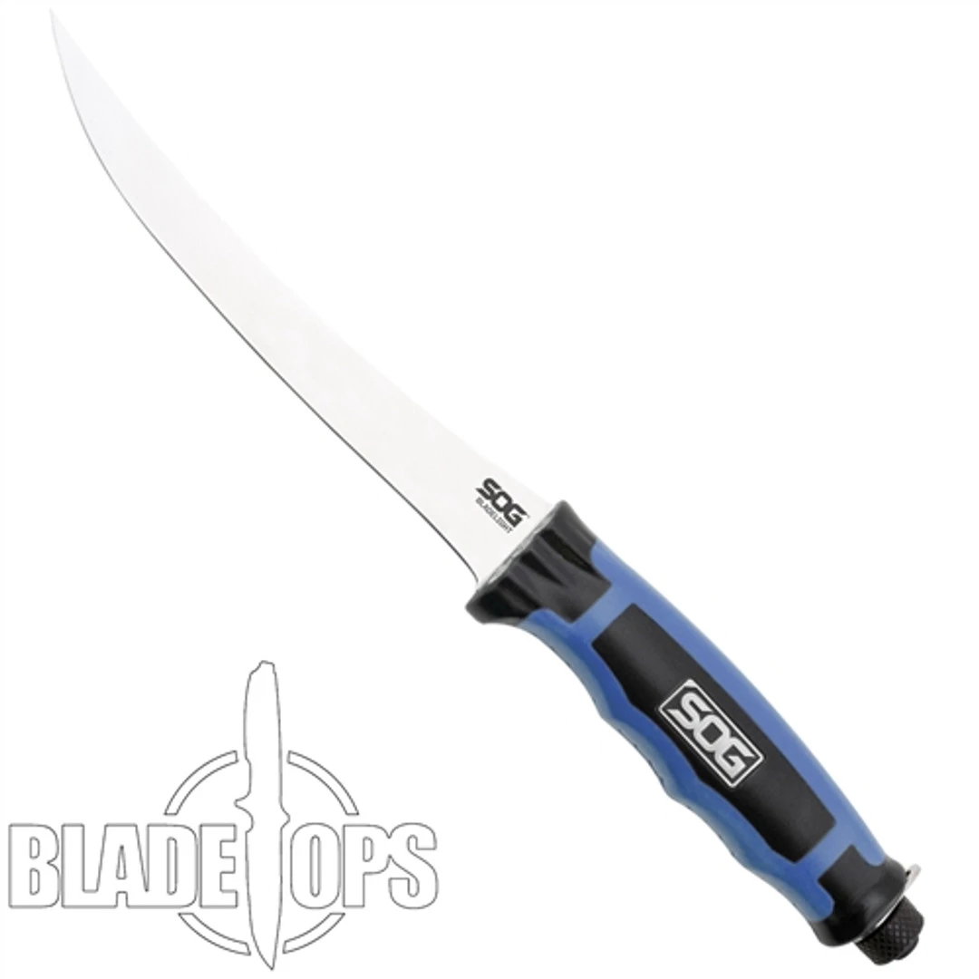 SOG BladeLight 6" Fillet Knife, BLT31-K, Blue Handle 4 SOG BladeLight 6" Fillet Knife, BLT31-K, Blue Handle - Image 2