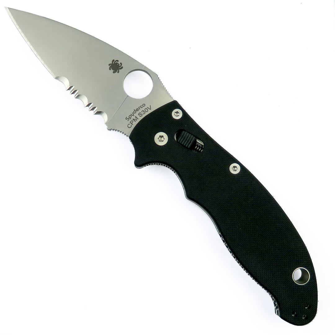 Spyderco Manix 2 Folder Knife, CPM-S30V Satin Combo Blade 3 Spyderco Manix 2 Folder Knife, CPM-S30V Satin Combo Blade