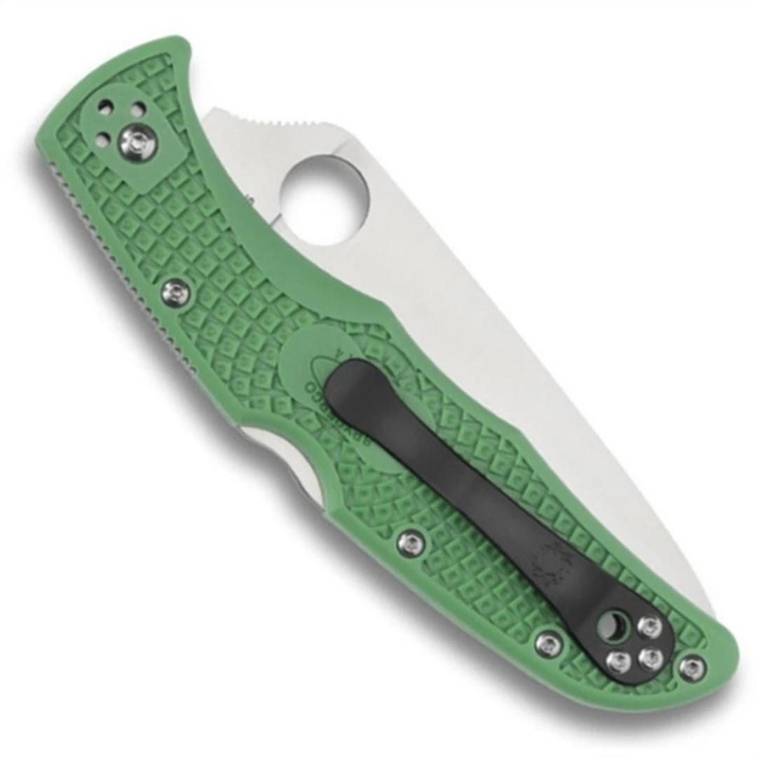 Spyderco Green Endura 4 Folder Knife, VG-10 Satin Blade 4 Spyderco Green Endura 4 Folder Knife, VG-10 Satin Blade - Image 2