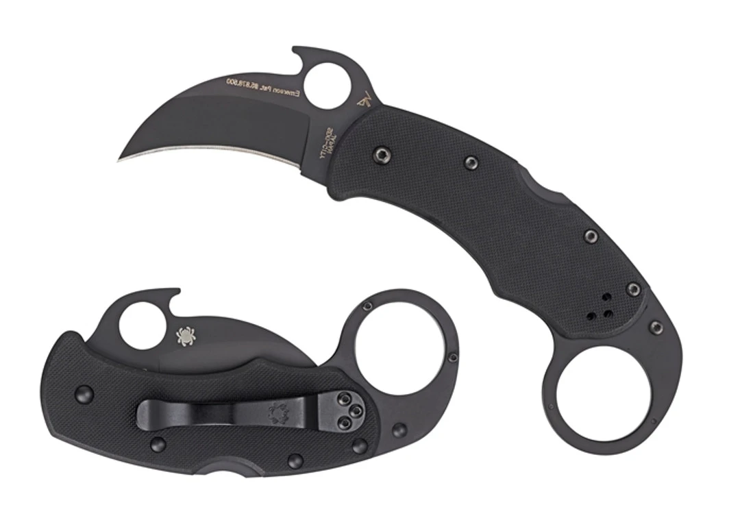 Spyderco C170GBBKP Emerson Opener Karahawk Folder Knife, VG-10 Black Blade 4 Spyderco C170GBBKP Emerson Opener Karahawk Folder Knife, VG-10 Black Blade - Image 2