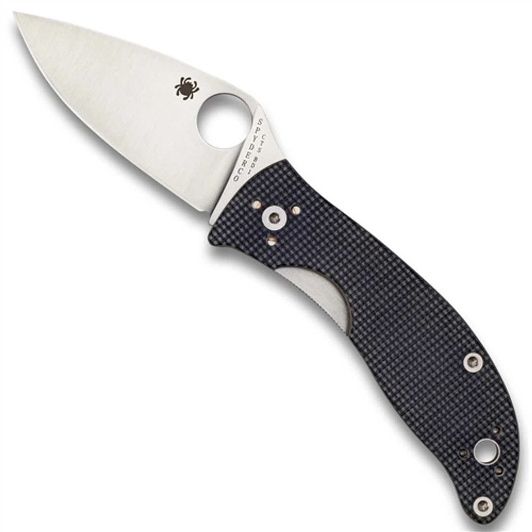 Spyderco C222GPGY Black/Grey Alcyone Folder Knife, CTS-BD1 Satin Blade 3 Spyderco C222GPGY Black/Grey Alcyone Folder Knife, CTS-BD1 Satin Blade