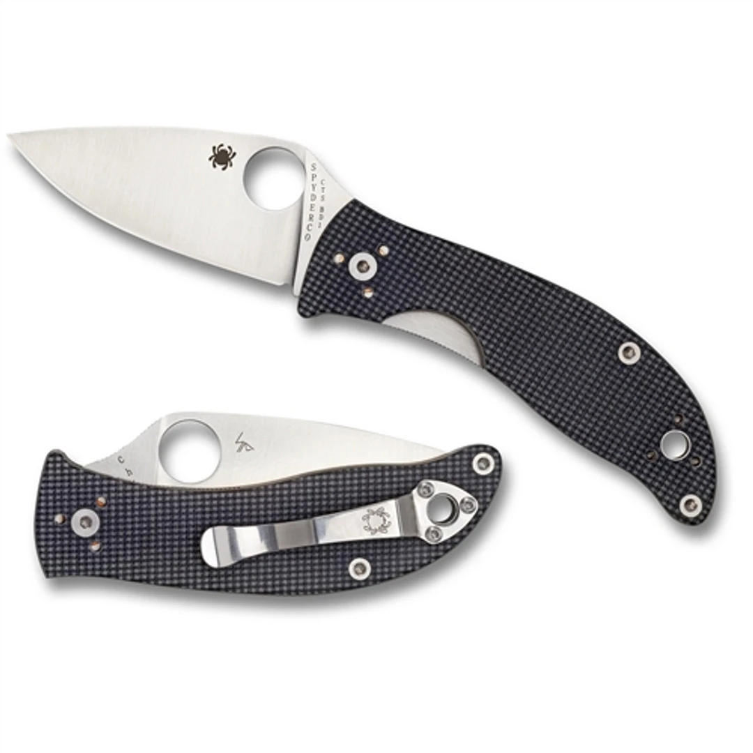 Spyderco C222GPGY Black/Grey Alcyone Folder Knife, CTS-BD1 Satin Blade 4 Spyderco C222GPGY Black/Grey Alcyone Folder Knife, CTS-BD1 Satin Blade - Image 2