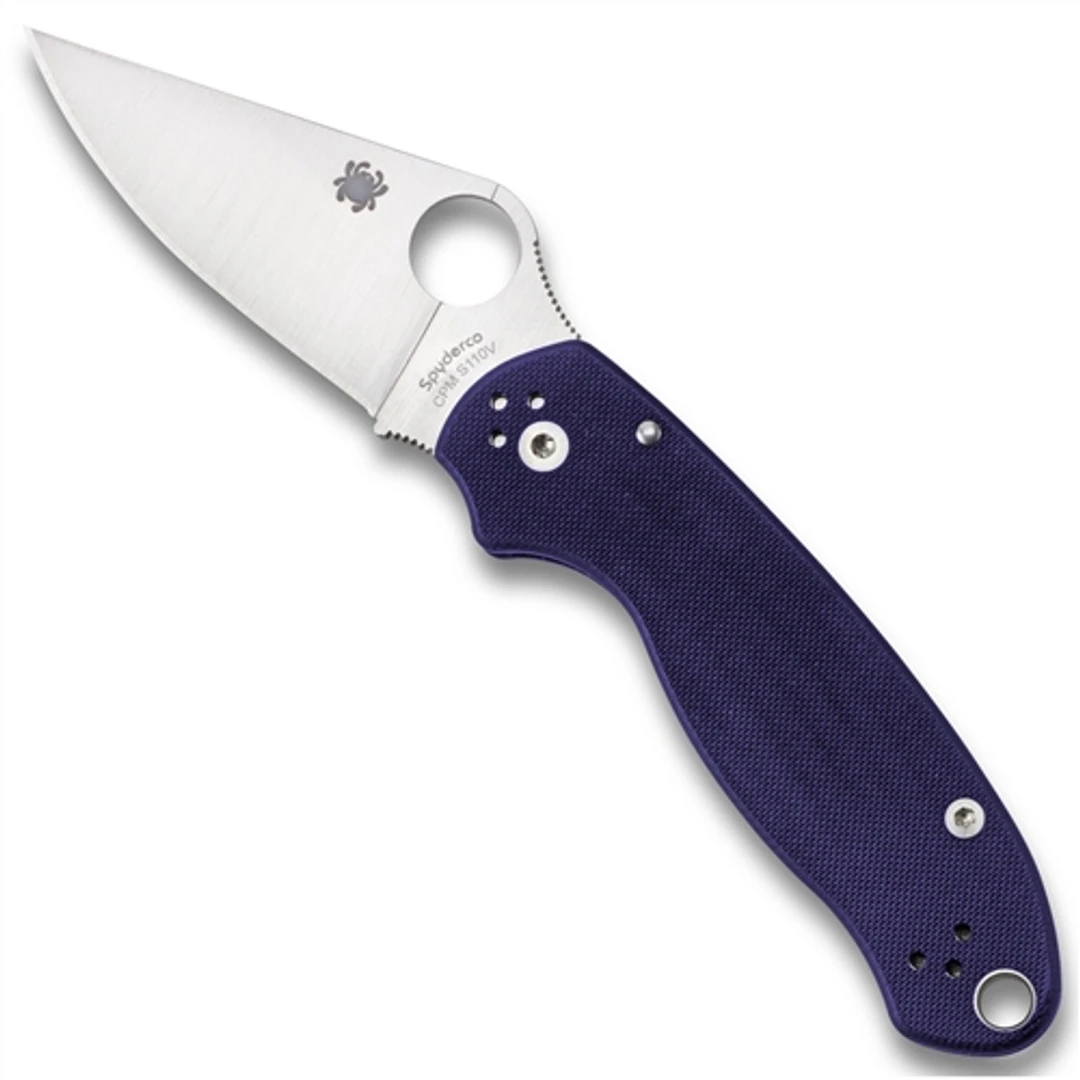 Spyderco C223GPDBL Dark Blue Para 3 Folder Knife, CPM-S110V Satin Blade 3 Spyderco C223GPDBL Dark Blue Para 3 Folder Knife, CPM-S110V Satin Blade
