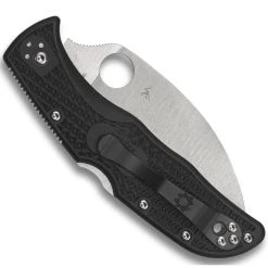 Spyderco Endela Lightweight Folder Knife, Satin Wharncliffe Blade -Zero Tolerance Shop SPYC243FPWCBK Closed 49011.1637782488