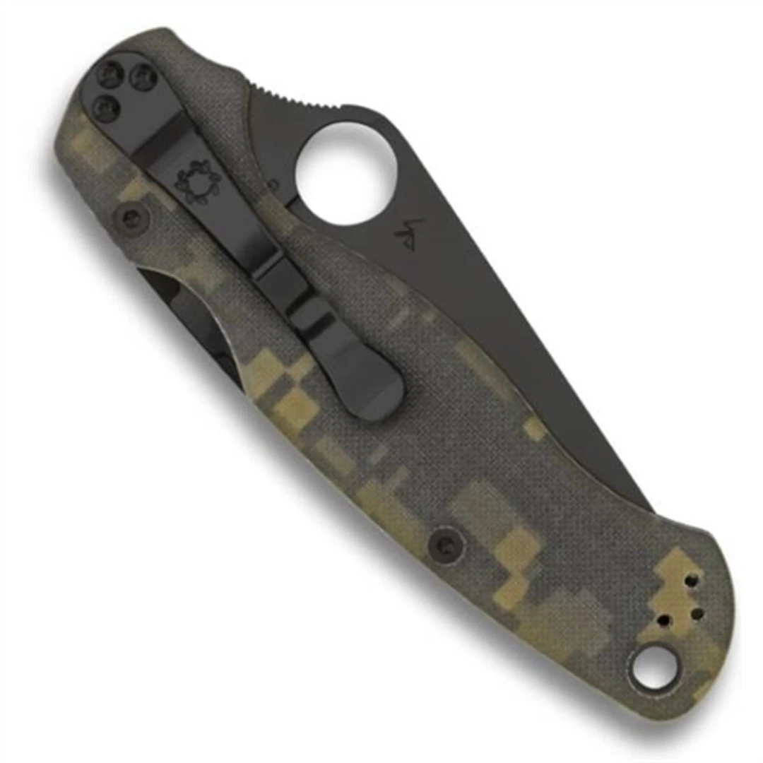 Spyderco C81GPCMOBK2 Digi Camo Paramilitary 2 Folder Knife, CPM-S45V Black Blade 4 Spyderco C81GPCMOBK2 Digi Camo Paramilitary 2 Folder Knife, CPM-S45V Black Blade - Image 2