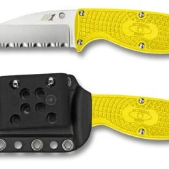 Spyderco Yellow Enuff Fixed Blade Knife, H-1 Satin SpyderEdge Blade -Zero Tolerance Shop SPYFB31SYL 3 53485.1533222082