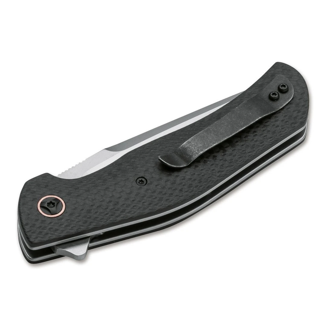 Boker Plus Roundhouse Carbon Fiber Flipper Knife, D2 Blade 4 Boker Plus Roundhouse Carbon Fiber Flipper Knife, D2 Blade - Image 2