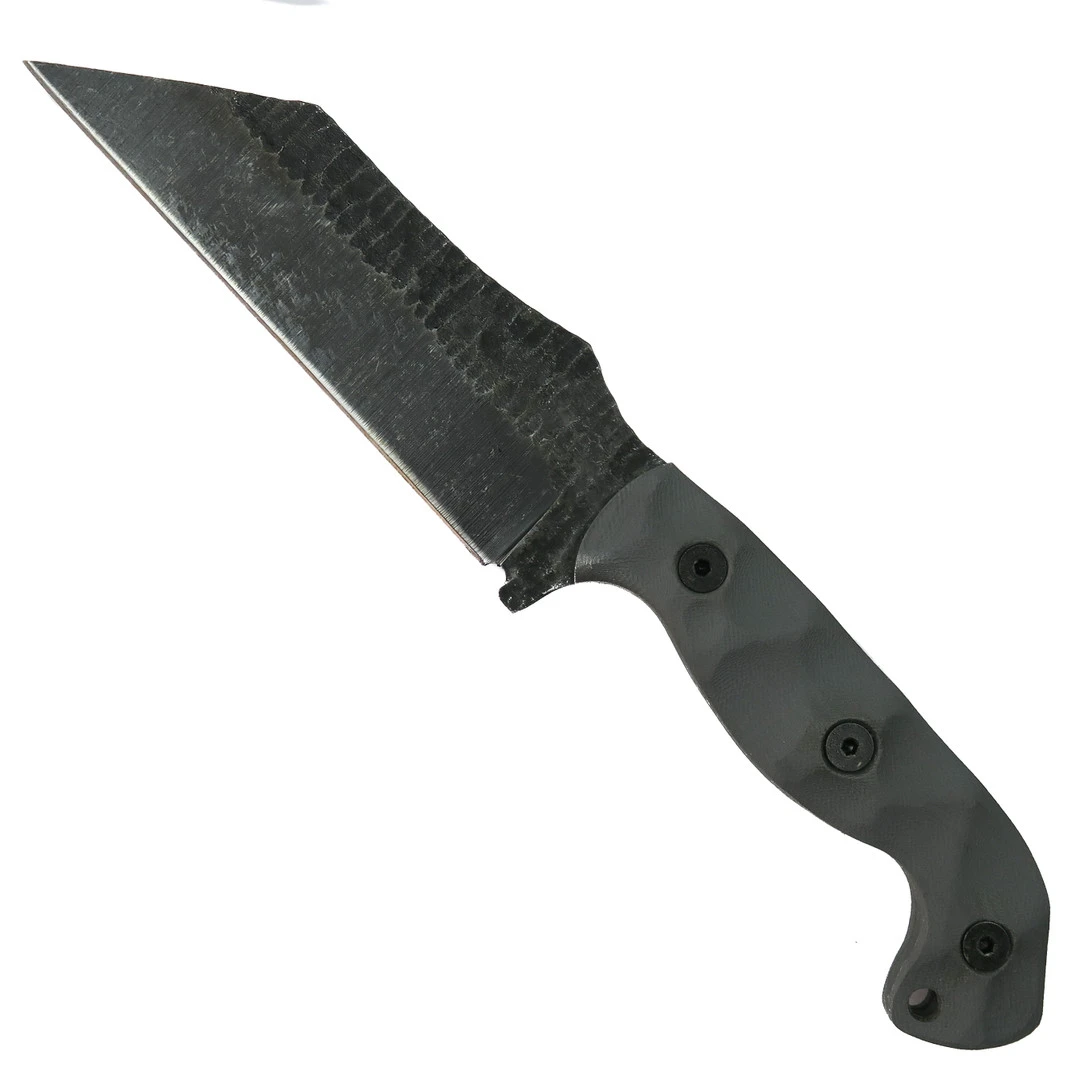 Stroup Knives TU3 Milled Gray G10 Fixed Blade Knife 3 Stroup Knives TU3 Milled Gray G10 Fixed Blade Knife