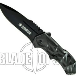 Smith & Wesson Black Ops Spring Assist Knife, Grey Handle, Tactical Black Drop Point, SWBLOP3 -Zero Tolerance Shop SWBLOP3 4 08202.1533222166