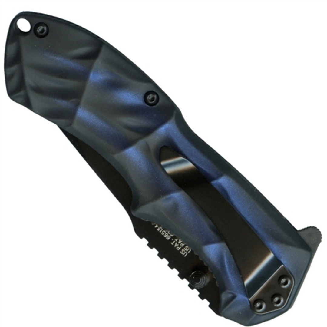 Smith & Wesson Black Ops Spring Assist Knife, Blue Handle, Tanto Black Part Ser Blade, BLOP3TBLS 4 Smith & Wesson Black Ops Spring Assist Knife, Blue Handle, Tanto Black Part Ser Blade, BLOP3TBLS - Image 2