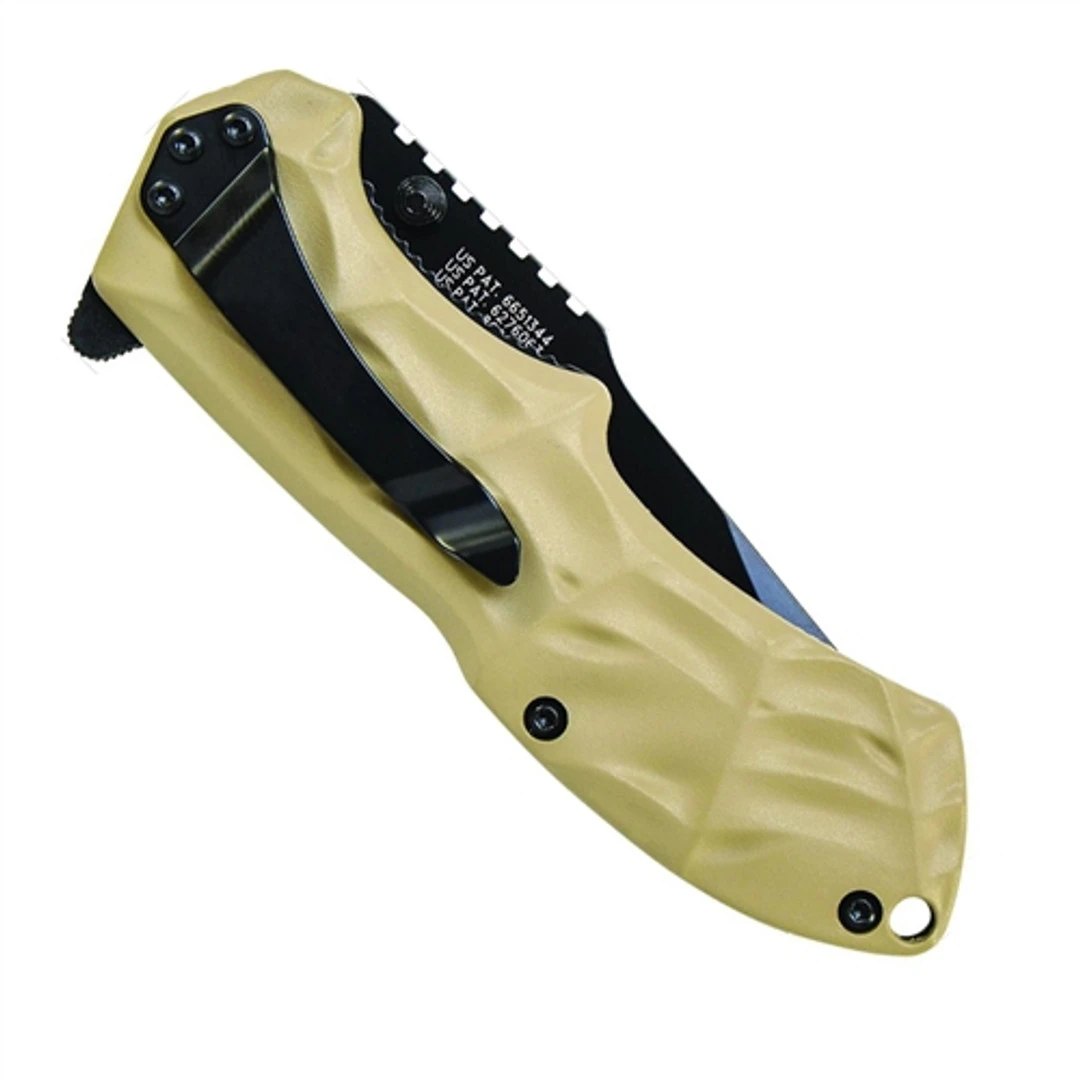 Smith & Wesson Black Ops Spring Assist Knife, Desert Handle, Tanto Black Blade 4 Smith & Wesson Black Ops Spring Assist Knife, Desert Handle, Tanto Black Blade - Image 2