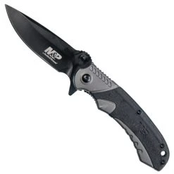 Smith & Wesson M&P Black/Grey M2.0 Flipper Knife, Black Blade