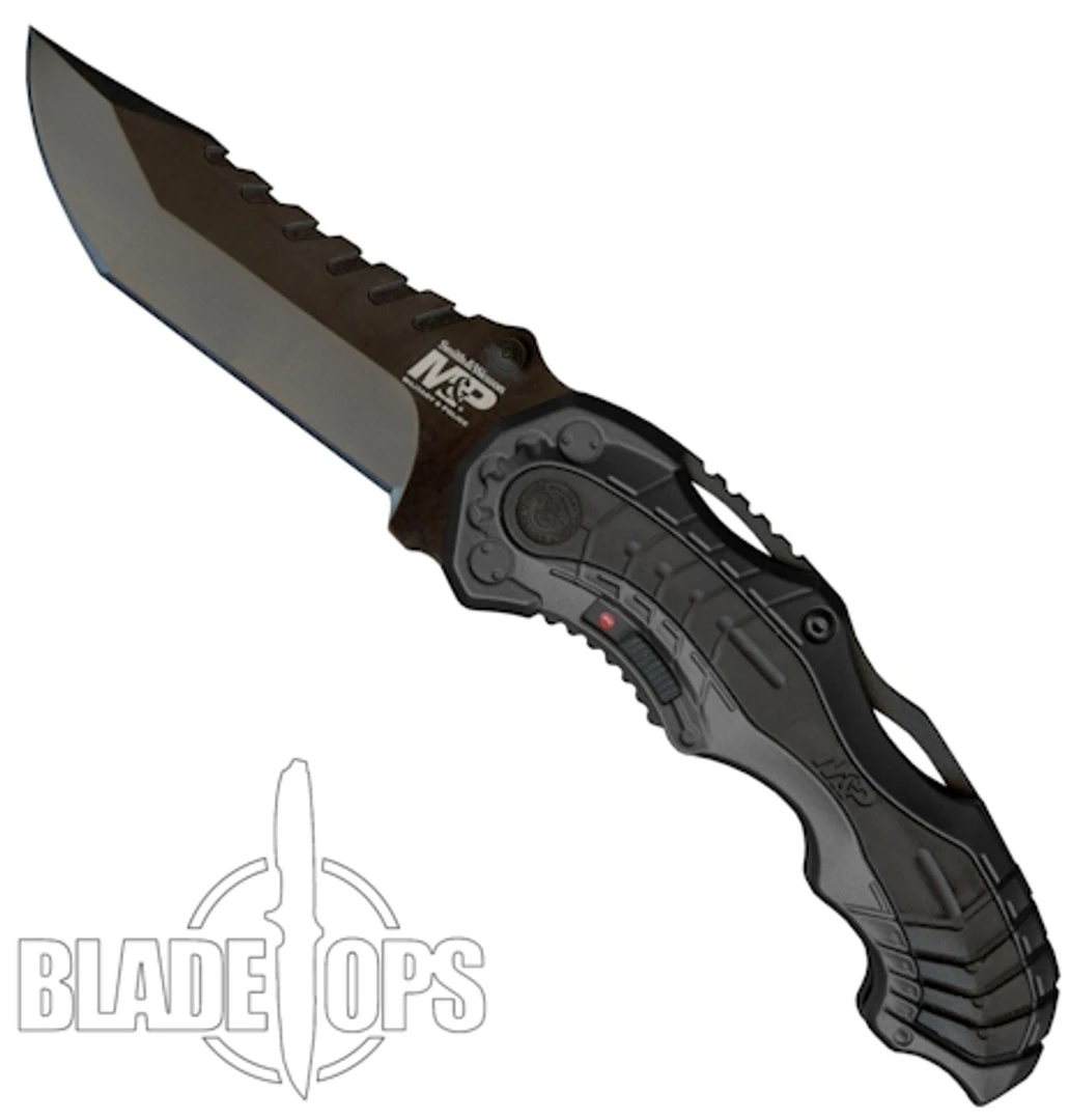 Smith & Wesson Grey MAGIC SWMP6 Spring Assist Knife, Black Plain Blade 5 Smith & Wesson Grey MAGIC SWMP6 Spring Assist Knife, Black Plain Blade - Image 3