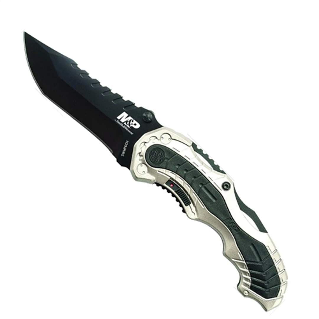 Smith & Wesson Champagne MAGIC SWMP6CN Spring Assist Knife, Black Plain Blade 3 Smith & Wesson Champagne MAGIC SWMP6CN Spring Assist Knife, Black Plain Blade
