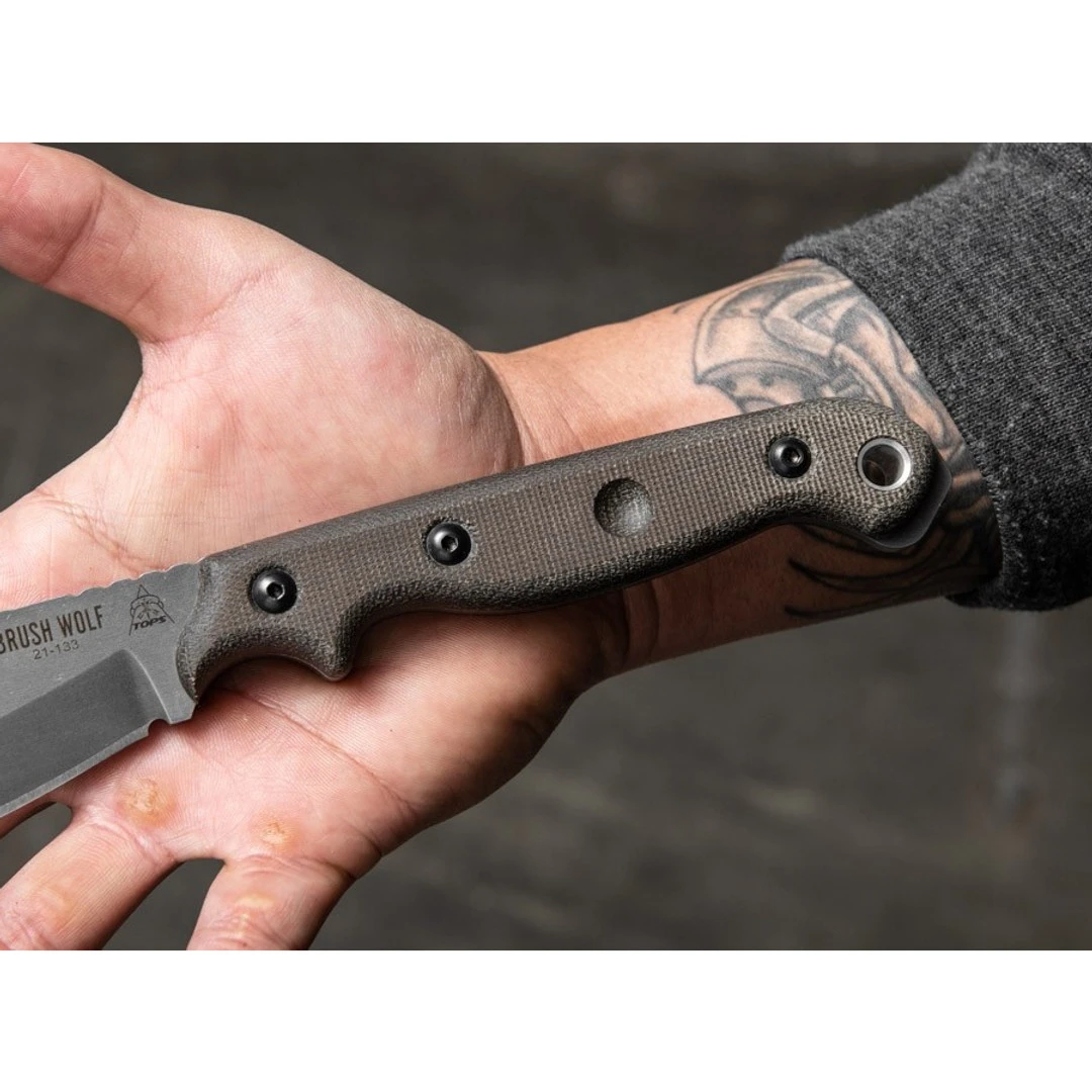TOPS Knives Brush Wolf Fixed Blade Knife 7 TOPS Knives Brush Wolf Fixed Blade Knife - Image 5