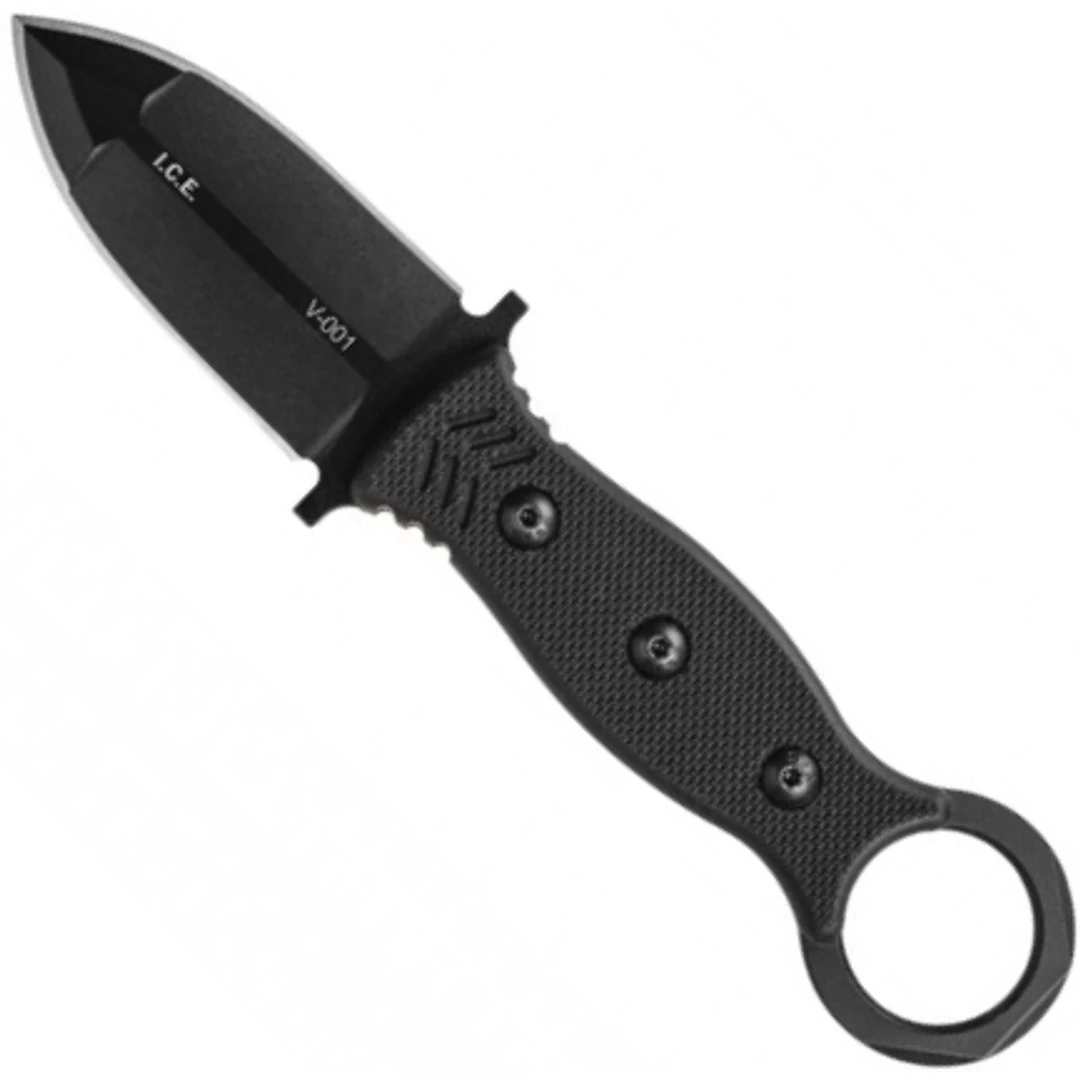 TOPS Knives TOPS ICED-02 I.C.E. Dagger Fixed Blade Knife, 1095 Carbon Black Blade 3 TOPS Knives TOPS ICED-02 I.C.E. Dagger Fixed Blade Knife, 1095 Carbon Black Blade