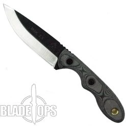 TOPS Knives Mini Scandi, Black Linen Micarta Scales