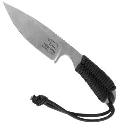White River Knives White River Black Wrapped M1 Backpacker Fixed Blade Knife, S35VN Stonewash Blade