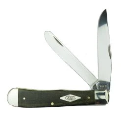 Case Black/Green/Natural Smooth Canvas Micarta Trapper Knife