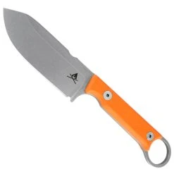 White River Knives Orange Firecraft FC3.5 Fixed Blade Knife, S35VN Stonewash Blade