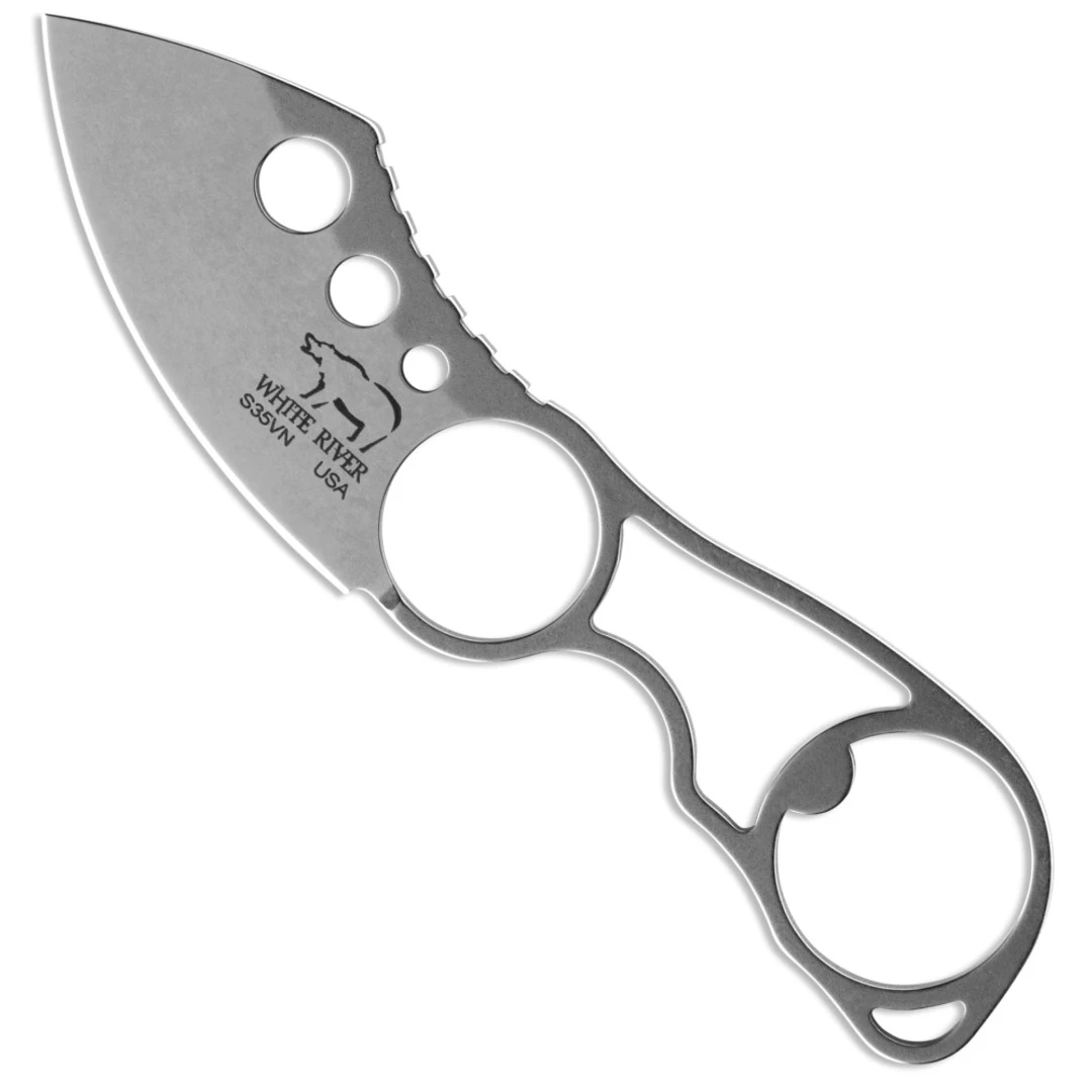 White River Knives Skeletonized Knucklehead II Fixed Blade Knife, S35VN Stonewash Blade 3 White River Knives Skeletonized Knucklehead II Fixed Blade Knife, S35VN Stonewash Blade