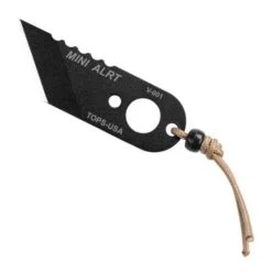 TOPS Knives TOPS ALRT Mini Fixed Blade Knife & Wallet, Black Blade